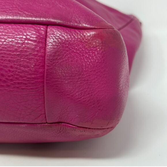 Refurbished COACH Barbie Pink Raspberry Bag Purse Boho Style - PINK Zip Closure - Picture 8 of 10